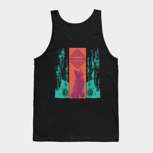 Meowsik Cover Album |  Retro Cat music Liquid vibes Tank Top